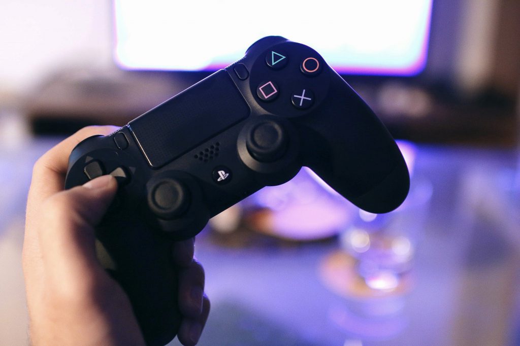 Photograph of a PlayStation controller