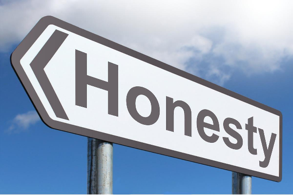 Honesty road sign