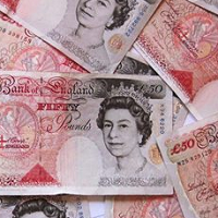 Several fifty pound notes